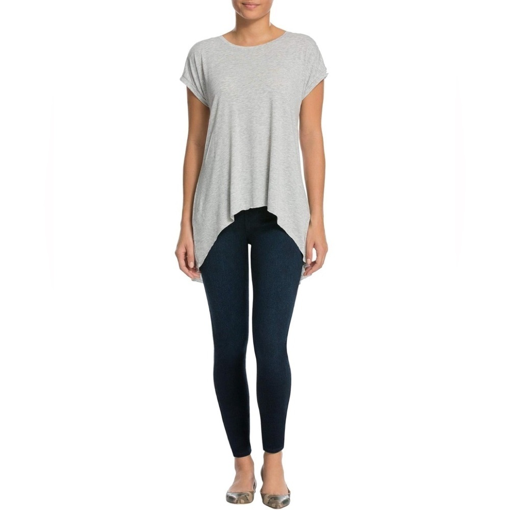 SPANX Jean-ish Ankle Leggings Pants Size Large Black Back Pockets